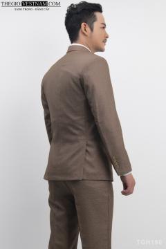 Bộ Suit Nâu Cafe Bố Vegoc Classic Fit TGH190